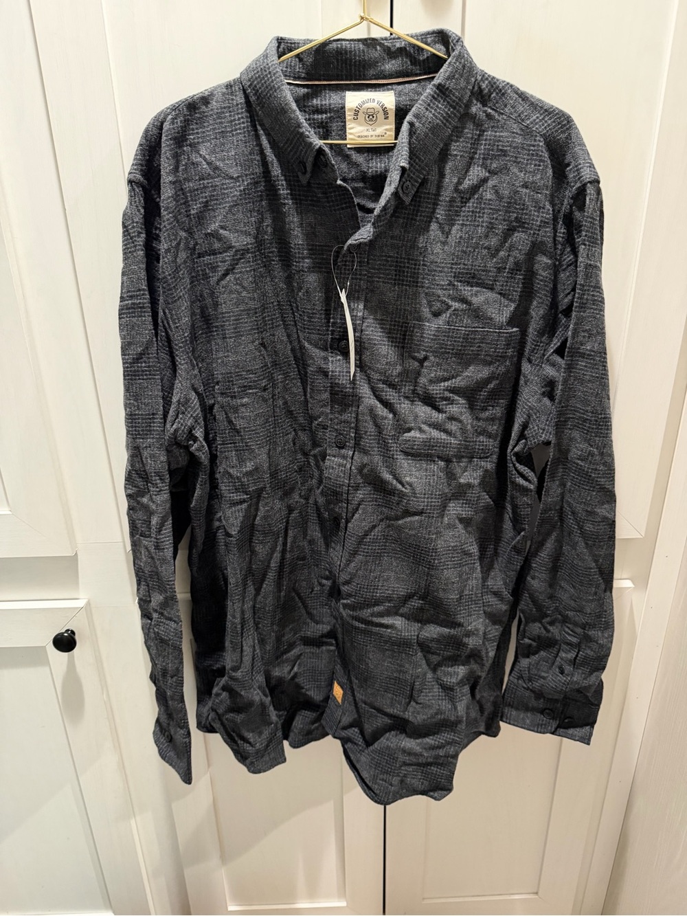 Men's Gray Lightweight Button-Down Shirt Jacket